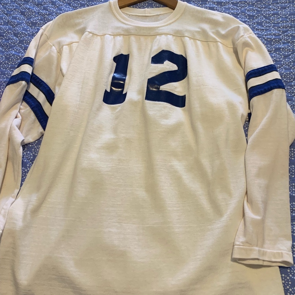 Vintage Dallas Cowboys Roger Staubach White Blue Jersey Size X-Large - Picture 5 of 9
